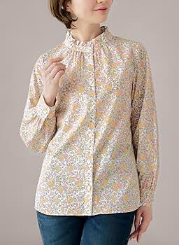 【新品】Ｌサイズ　リバティ　半袖ブラウス　 レイチェル　オレンジ　LIBERTY 新品】Lサイズ リバティ 半袖ブラウス レイチェル オレンジ